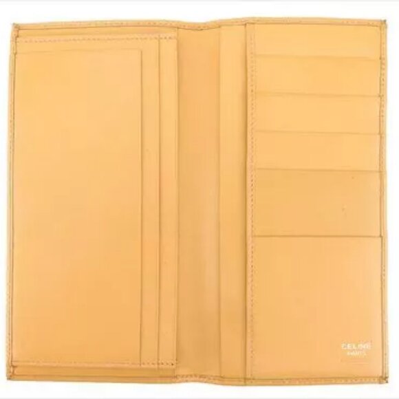 Celine Wallet Purse Long Wallet Macadam Brown Woman unisex Authentic Used - Picture 5 of 9